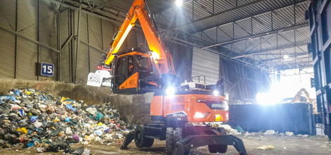Doosan DX170W-7 voor Afvalstoffendienst 's-Hertogenbosch