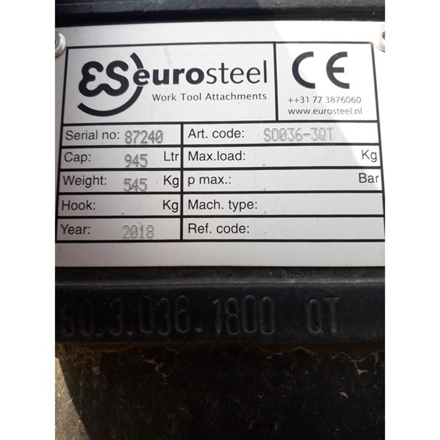 Eurosteel - Slotenbak 945 ltr nieuw (2x)