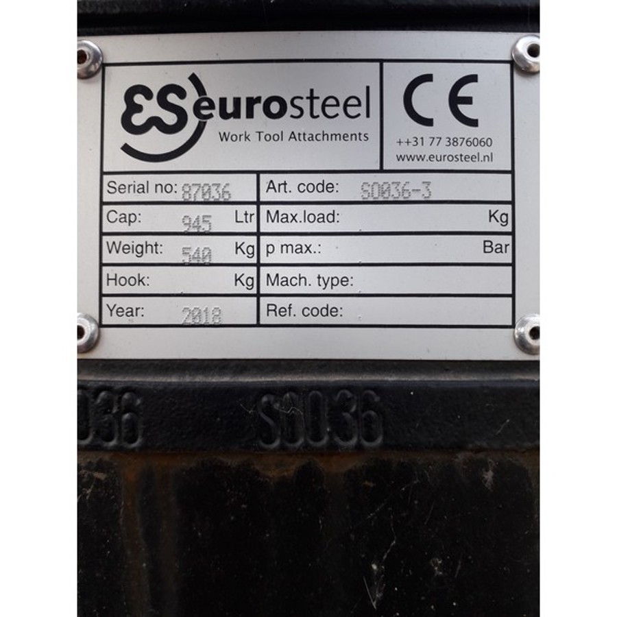 Eurosteel - Slotenbak 945 ltr nieuw (2x)